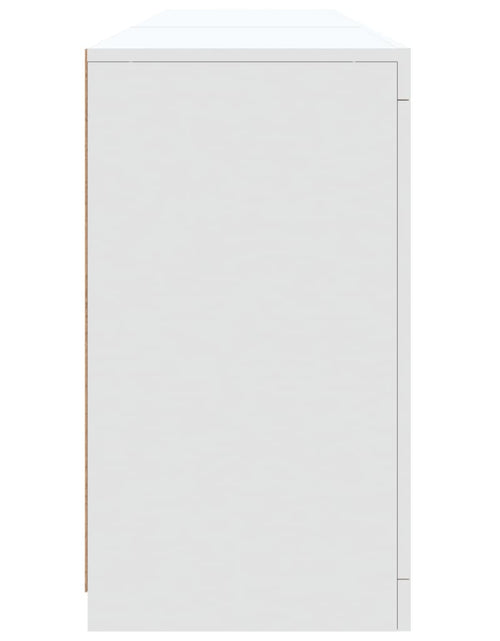 Încărcați imaginea în vizualizatorul Galerie, Servantă cu lumini LED, alb, 181,5x37x67 cm
