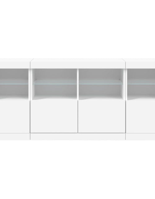 Încărcați imaginea în vizualizatorul Galerie, Servantă cu lumini LED, alb, 163x37x67 cm
