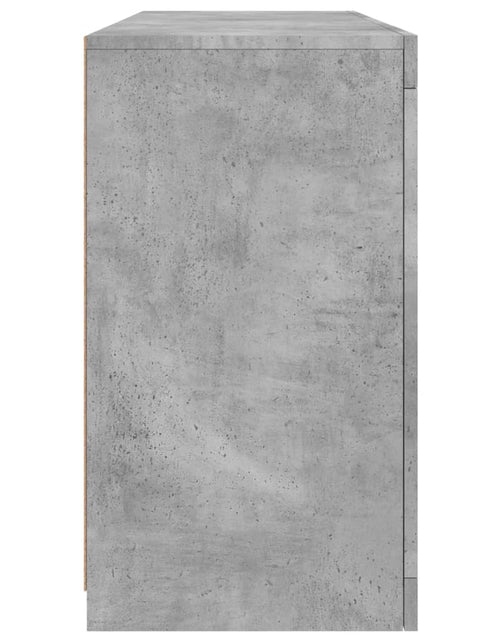 Încărcați imaginea în vizualizatorul Galerie, Servantă cu lumini LED, gri beton, 142,5x37x67 cm
