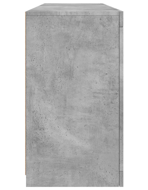 Încărcați imaginea în vizualizatorul Galerie, Servantă cu lumini LED, gri beton, 163x37x67 cm
