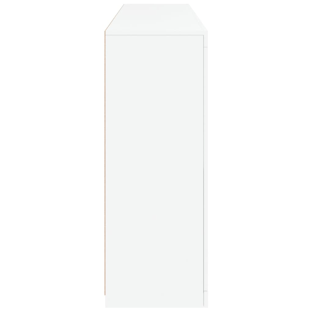 Servantă cu lumini LED, alb, 162x37x100 cm