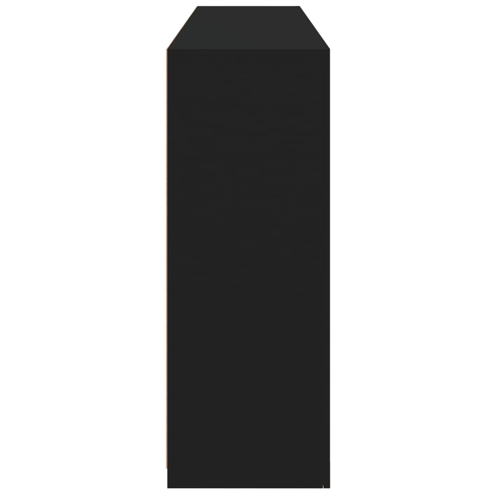 Servantă cu lumini LED, negru, 162x37x100 cm