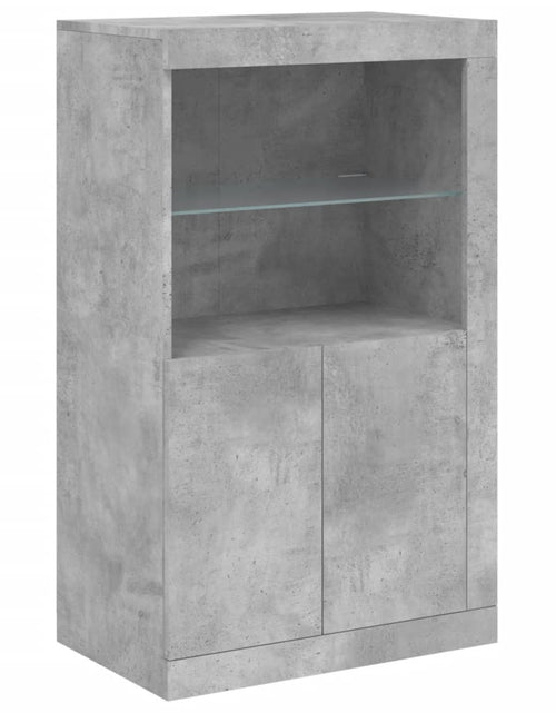 Încărcați imaginea în vizualizatorul Galerie, Servantă cu lumini LED, gri beton, 162x37x100 cm
