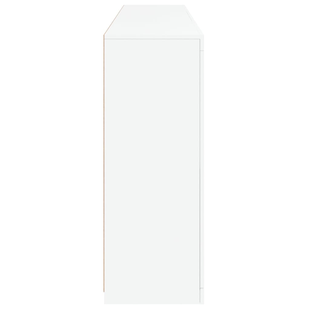 Servantă cu lumini LED, alb, 181,5x37x100 cm