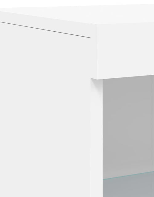 Încărcați imaginea în vizualizatorul Galerie, Servantă cu lumini LED, alb, 181,5x37x100 cm
