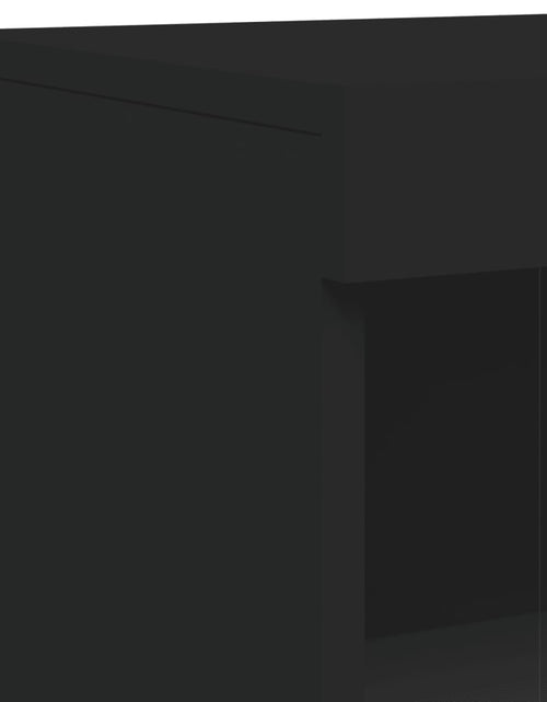 Încărcați imaginea în vizualizatorul Galerie, Servantă cu lumini LED, negru, 181,5x37x100 cm
