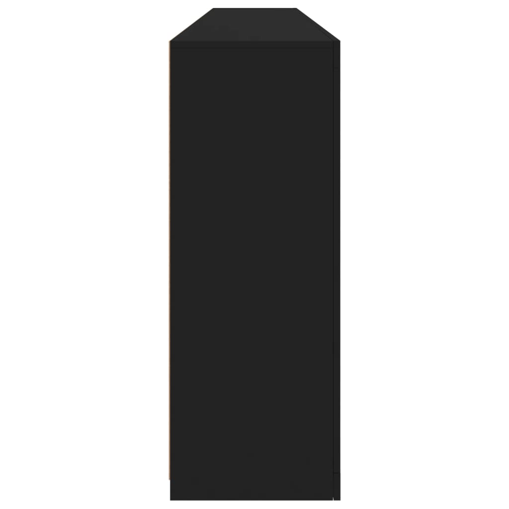 Servantă cu lumini LED, negru, 283x37x100 cm