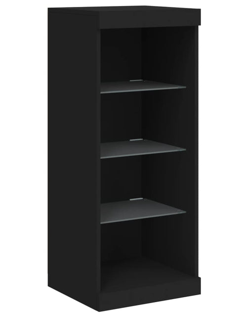 Загрузите изображение в средство просмотра галереи, Servantă cu lumini LED, negru, 162x37x100 cm
