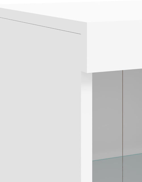 Încărcați imaginea în vizualizatorul Galerie, Servantă cu lumini LED, alb, 202x37x100 cm
