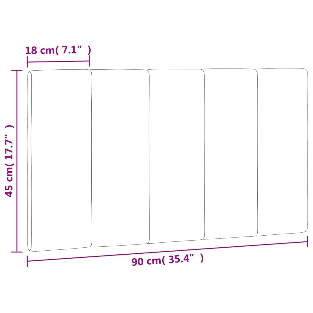 Pernă tăblie de pat, albastru, 90 cm, catifea