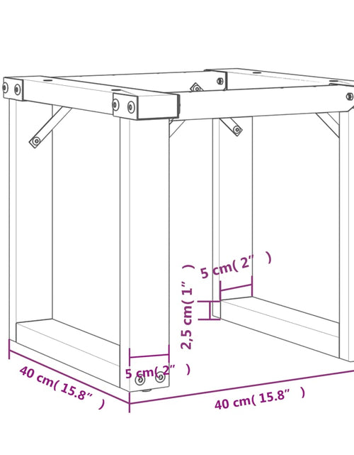 Încărcați imaginea în vizualizatorul Galerie, Picioare Măsuță de cafea O-Frame 40x40x33 cm Fontă - Lando

