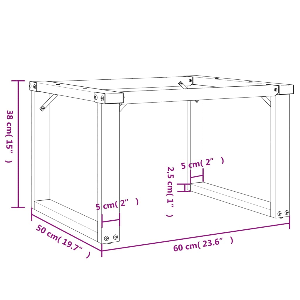 Picioare Măsuță de cafea O-Frame 60x50x38 cm Fontă - Lando