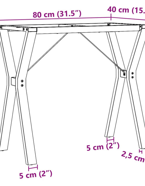 Загрузите изображение в средство просмотра галереи, Picioare masă de sufragerie Y-Frame 80x40x73 cm Fontă
