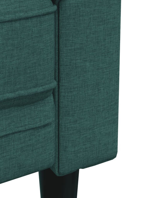 Încărcați imaginea în vizualizatorul Galerie, Set canapele, 3 piese, verde închis, material textil
