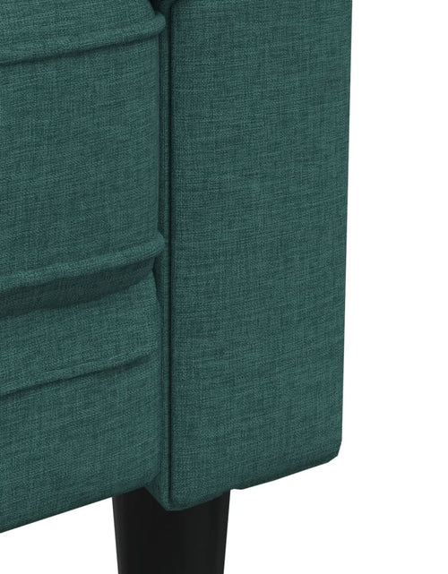 Încărcați imaginea în vizualizatorul Galerie, Set canapele, 2 piese, verde închis, material textil
