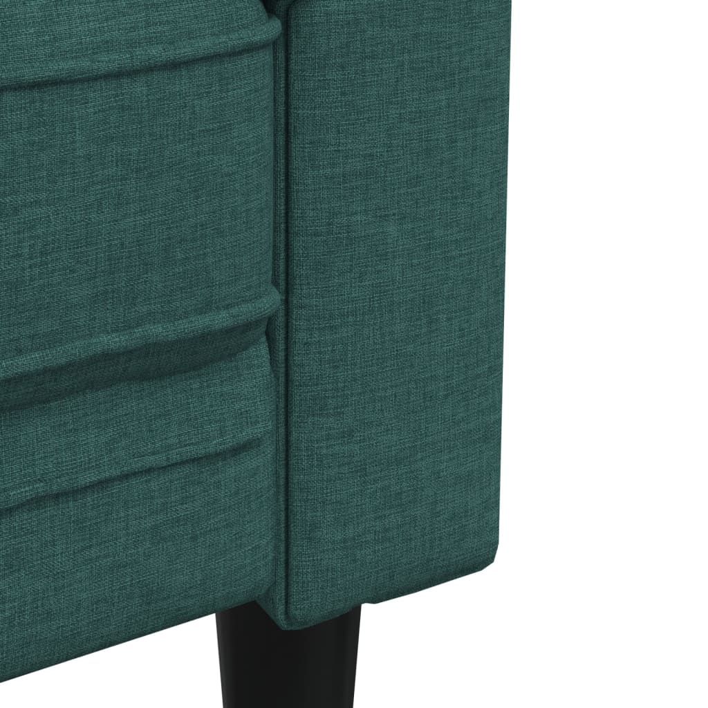 Set canapele, 2 piese, verde închis, material textil