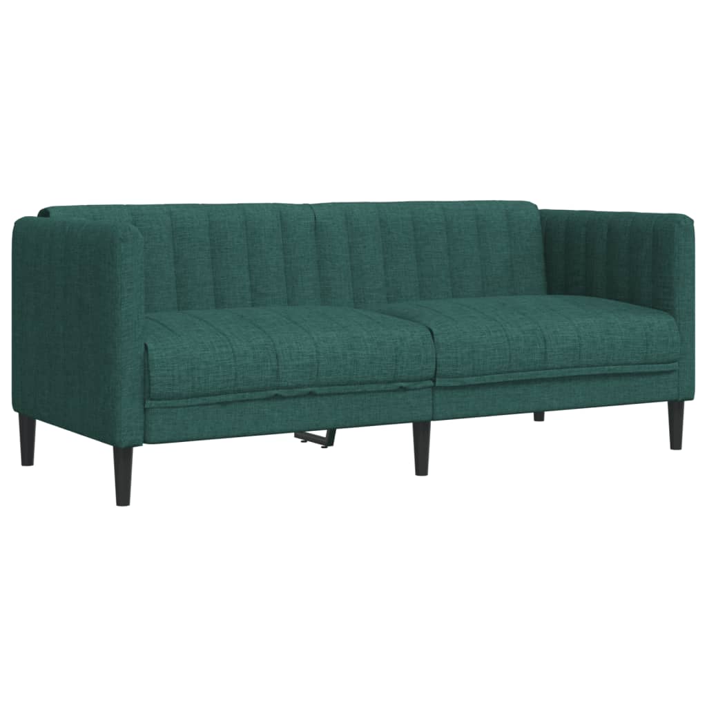 Set canapele, 2 piese, verde închis, material textil