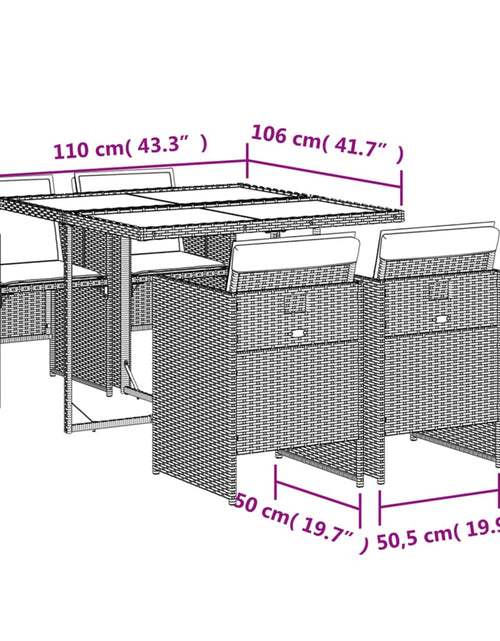 Загрузите изображение в средство просмотра галереи, Set mobilier pentru grădină, 5 piese, cu perne, bej, poliratan
