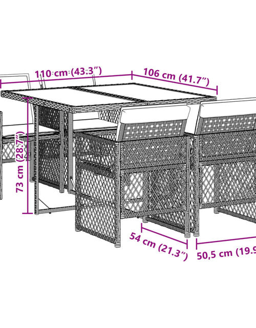 Загрузите изображение в средство просмотра галереи, Set mobilier de grădină cu perne, 5 piese, bej, poliratan
