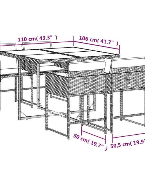 Загрузите изображение в средство просмотра галереи, Set mobilier de grădină cu perne, 5 piese, bej, poliratan
