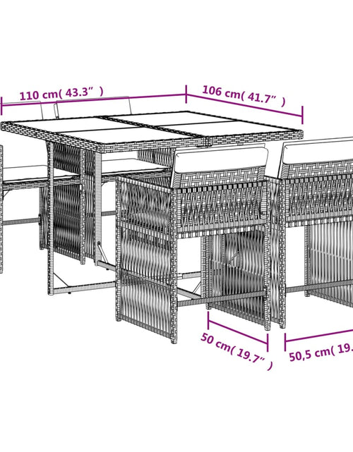 Загрузите изображение в средство просмотра галереи, Set mobilier de grădină cu perne, 5 piese, bej, poliratan
