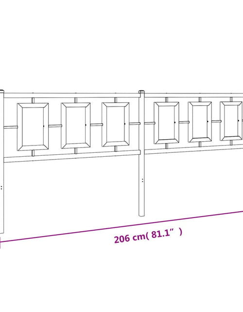 Încărcați imaginea în vizualizatorul Galerie, Tăblie de pat metalică, alb, 200 cm
