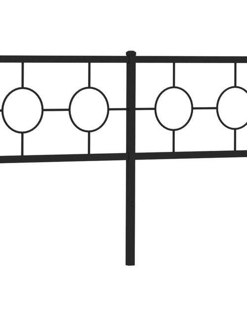 Загрузите изображение в средство просмотра галереи, Tăblie de pat metalică, negru, 150 cm
