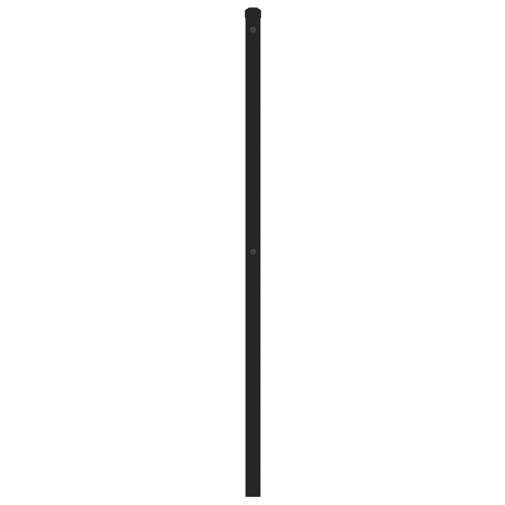 Tăblie de pat metalică, negru, 150 cm