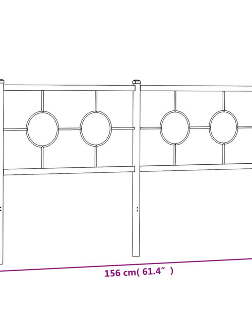 Загрузите изображение в средство просмотра галереи, Tăblie de pat metalică, negru, 150 cm
