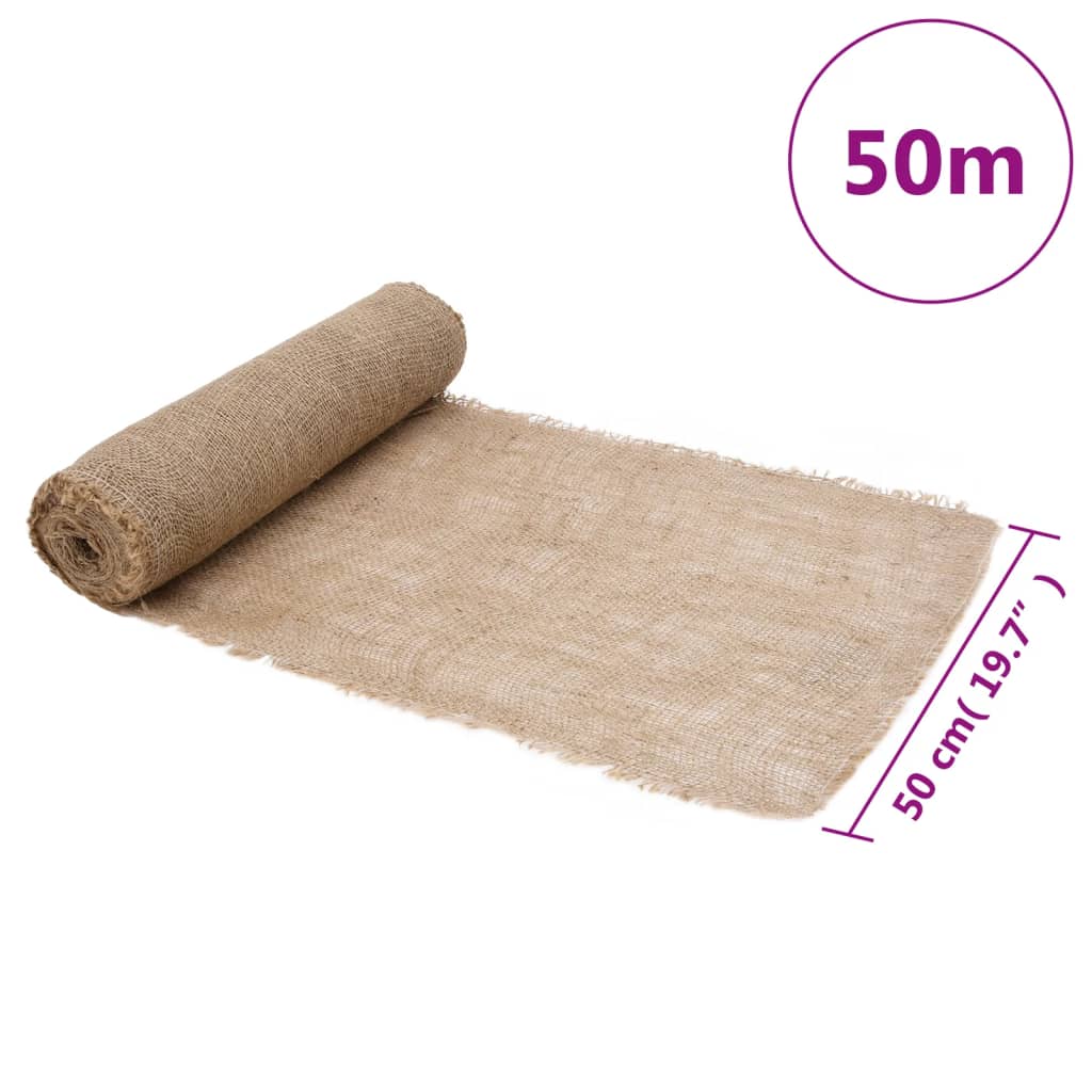 Rulou de iută, 0,5x50 m, iută 100%, 200 g/m²