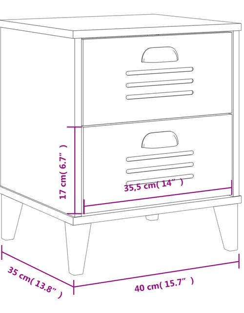 Загрузите изображение в средство просмотра галереи, Noptieră „VIKEN”, negru, lemn prelucrat
