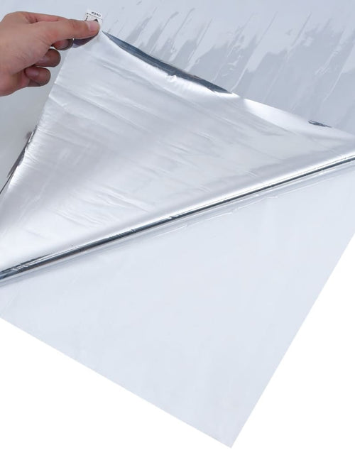 Încărcați imaginea în vizualizatorul Galerie, Folie solară efect reflectorizant static argintiu 45x1000cm PVC
