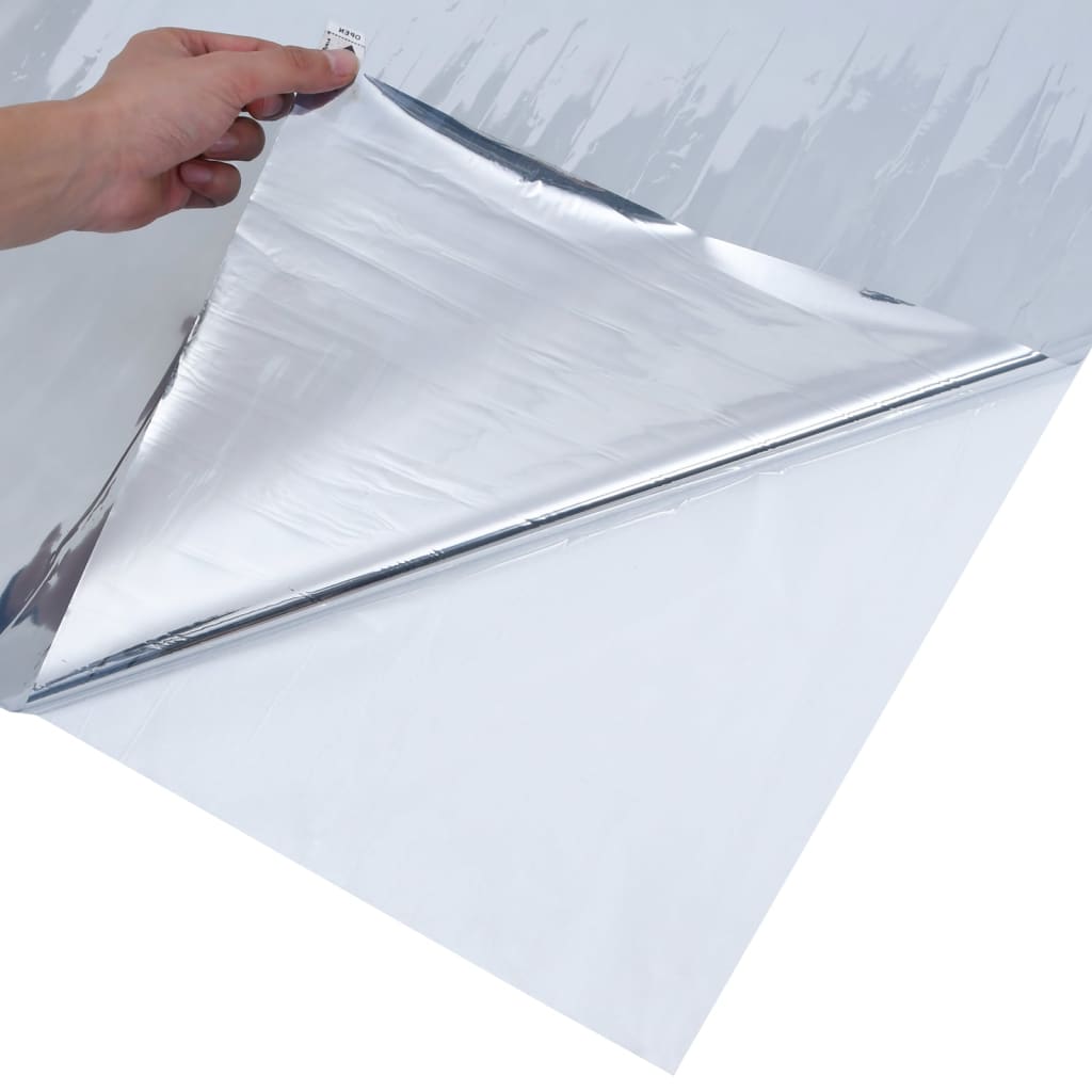 Folie solară efect reflectorizant static argintiu 45x2000cm PVC