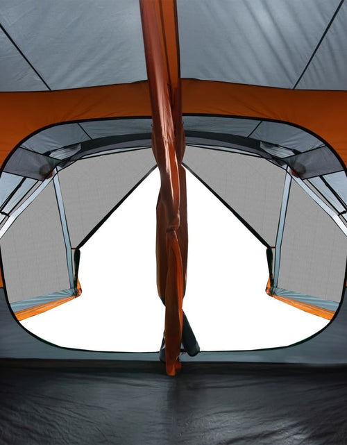 Încărcați imaginea în vizualizatorul Galerie, Cort de camping, 10 persoane, gri și portocaliu, 443x437x229 cm - Lando
