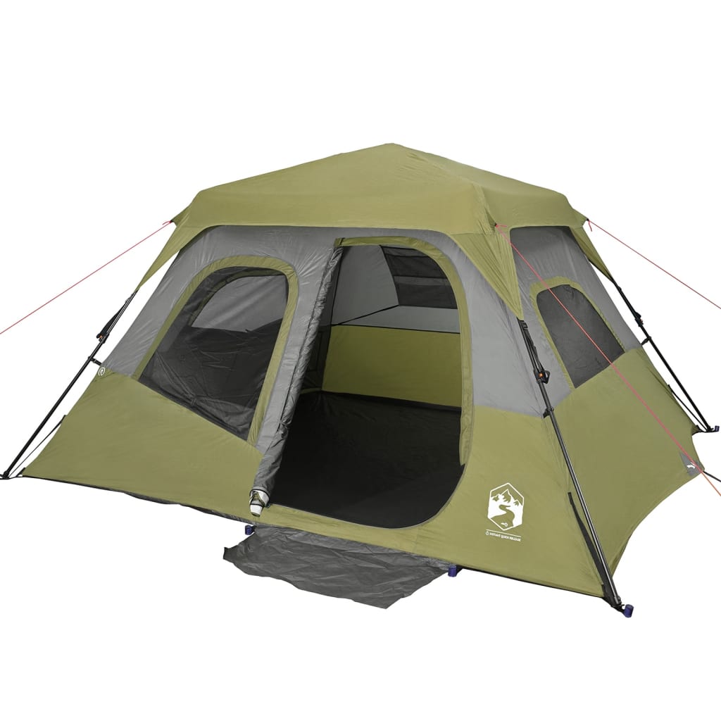 Cort de camping, 6 persoane, verde, 344x282x192 cm - Lando