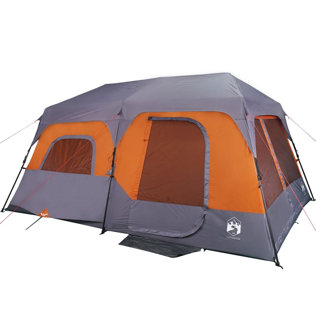 Cort de camping, 9 persoane, gri și portocaliu, 441x288x217 cm - Lando