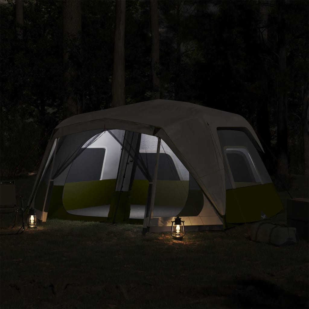 Cort de camping cu LED, albastru deschis, 443x437x229 cm - Lando