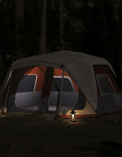 Încărcați imaginea în vizualizatorul Galerie, Cort de camping cu LED gri deschis și portocaliu 443x437x229 cm - Lando
