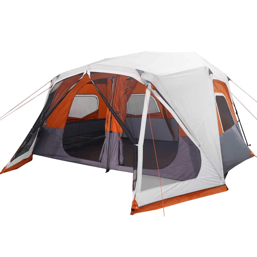 Cort de camping cu LED gri deschis și portocaliu 443x437x229 cm - Lando