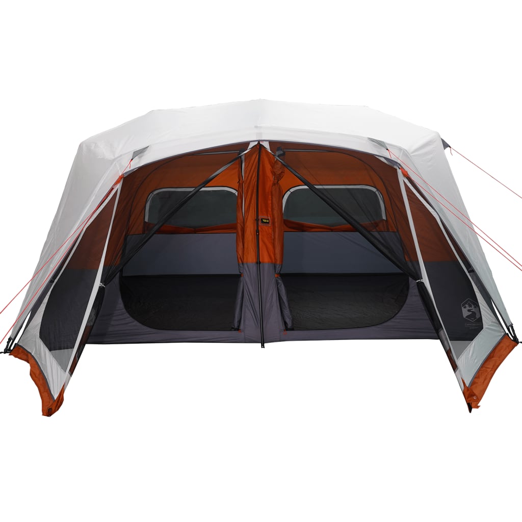 Cort de camping cu LED gri deschis și portocaliu 443x437x229 cm - Lando
