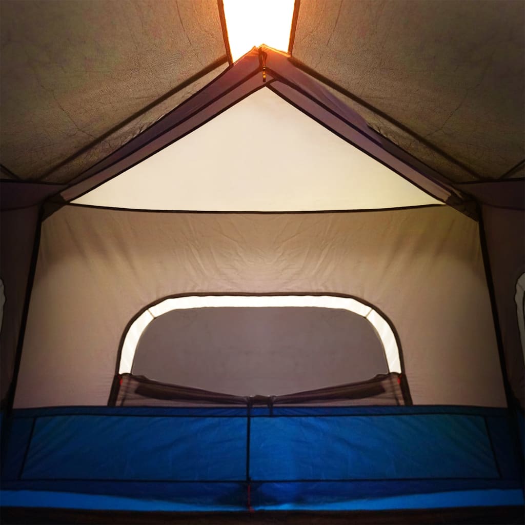 Cort de camping cu LED, albastru deschis, 344x282x212 cm - Lando