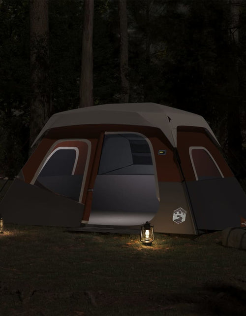 Загрузите изображение в средство просмотра галереи, Cort de camping cu LED gri deschis și portocaliu 344x282x212 cm - Lando
