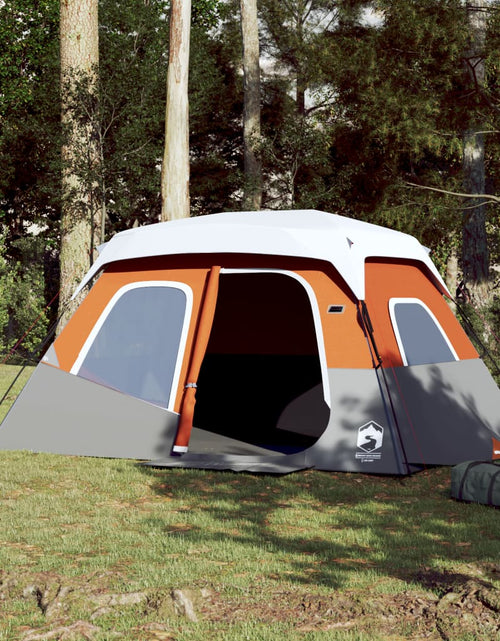 Загрузите изображение в средство просмотра галереи, Cort de camping cu LED gri deschis și portocaliu 344x282x212 cm - Lando
