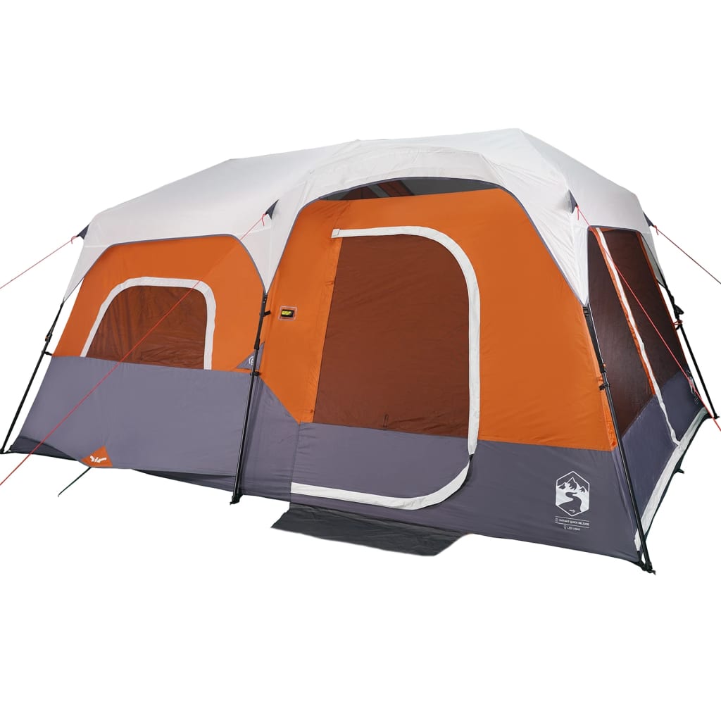 Cort de camping cu LED gri deschis și portocaliu 441x288x217 cm - Lando