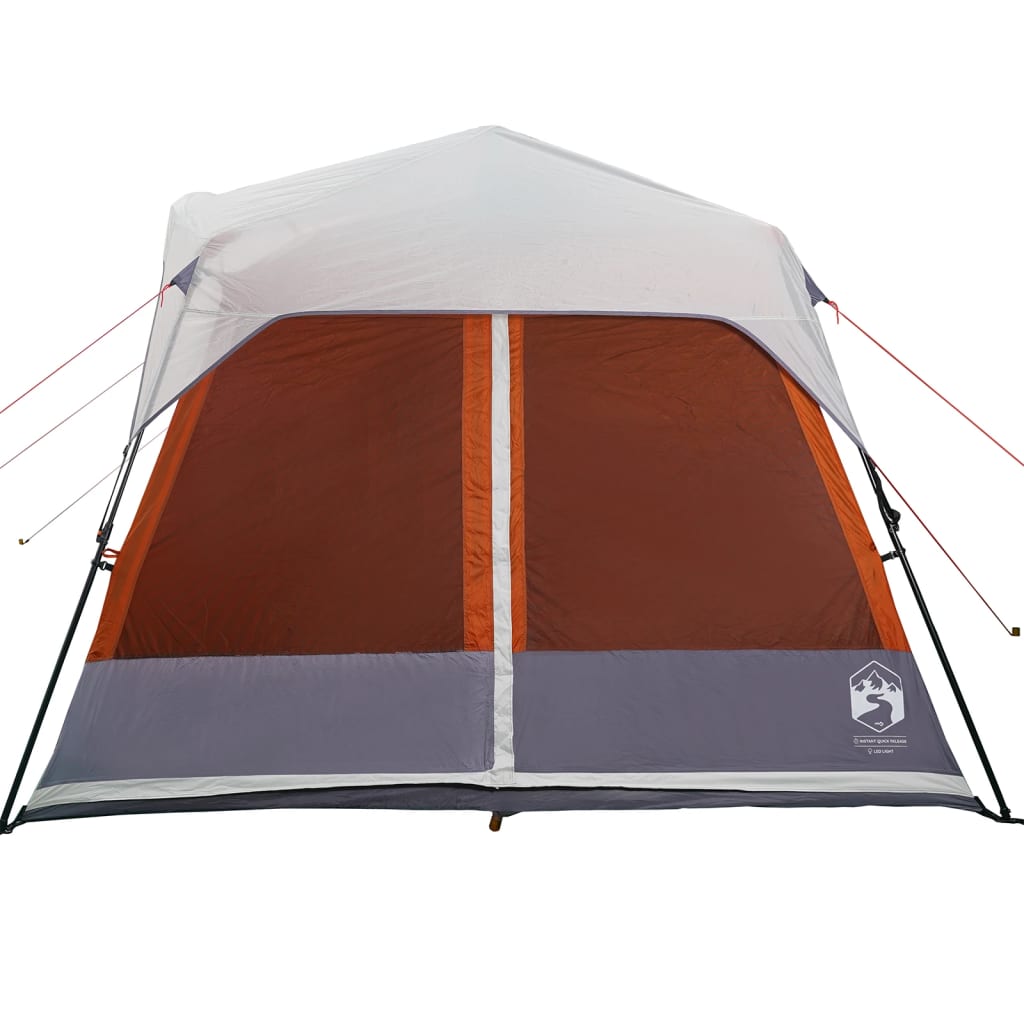 Cort de camping cu LED gri deschis și portocaliu 441x288x217 cm - Lando