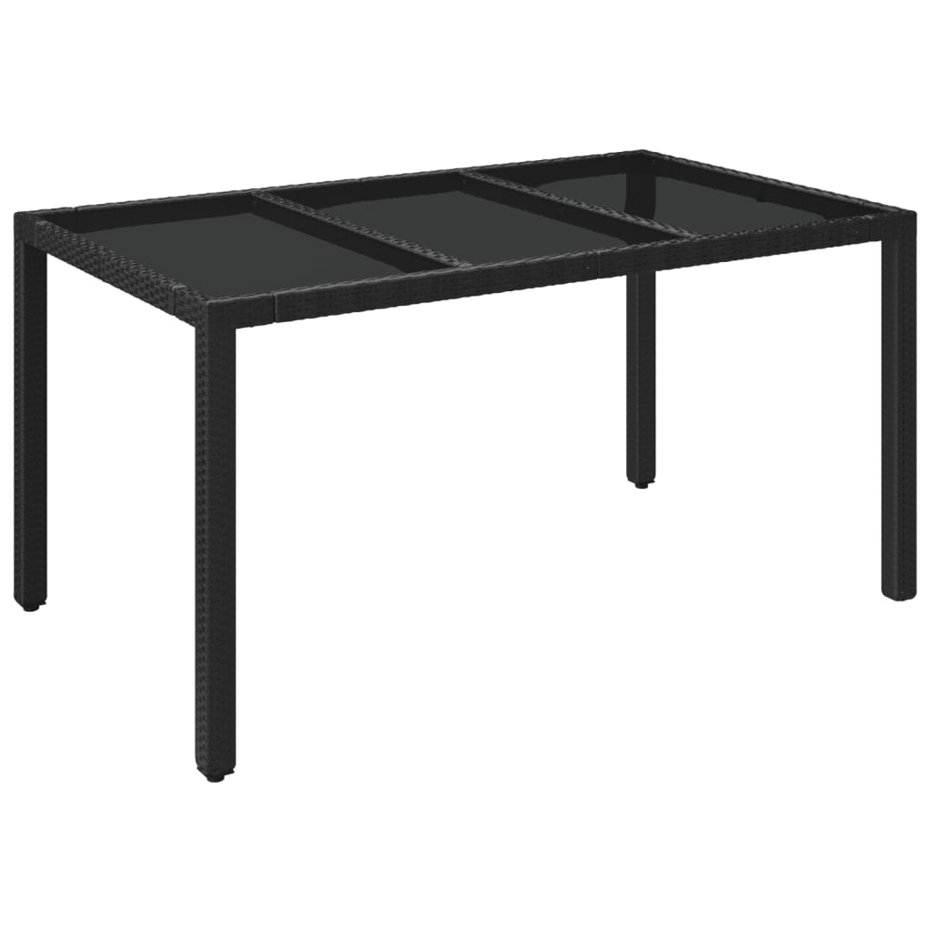 Set mobilier de grădină cu perne, 7 piese, negru, poliratan