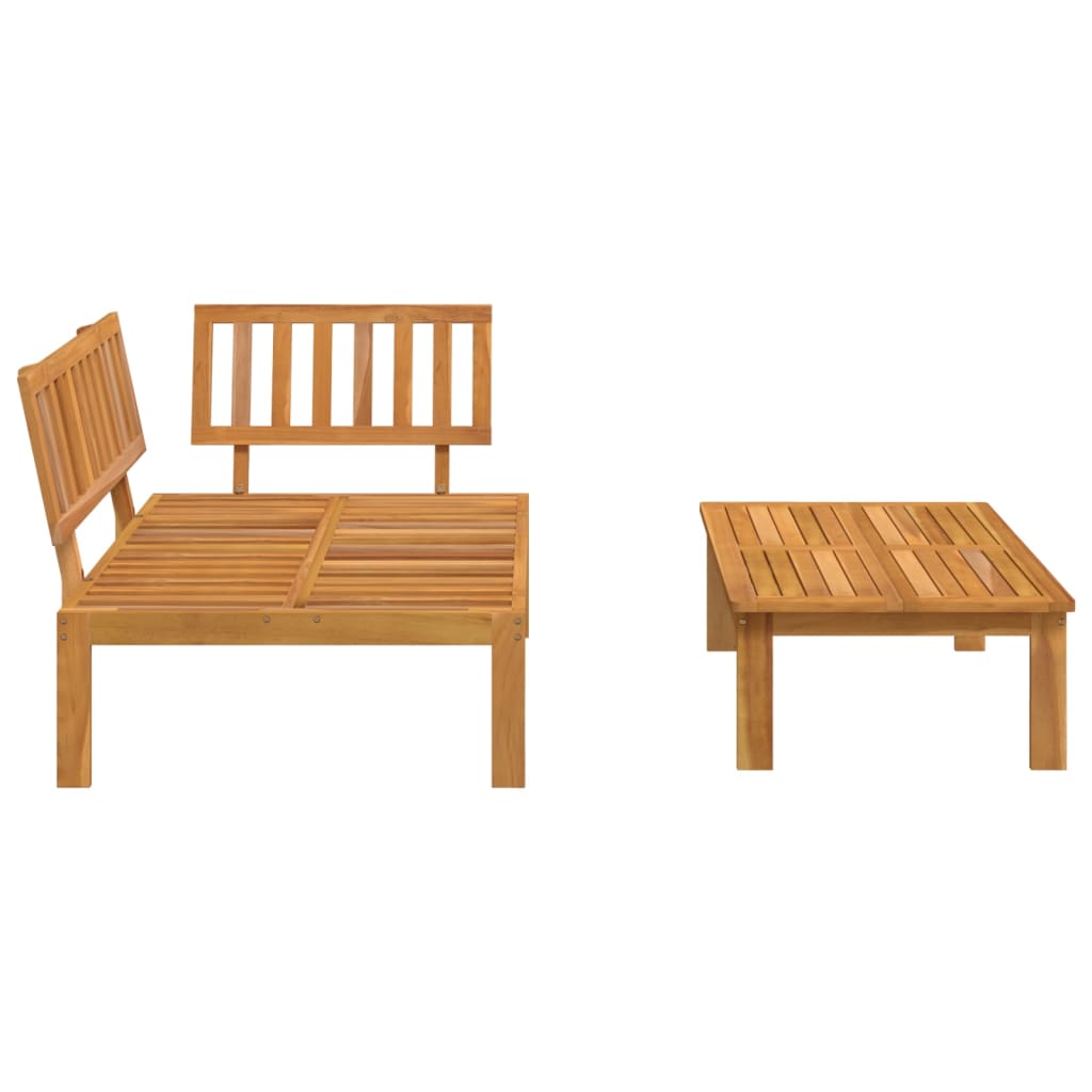 Set canapea din paleți de grădină, 2 piese, lemn masiv acacia