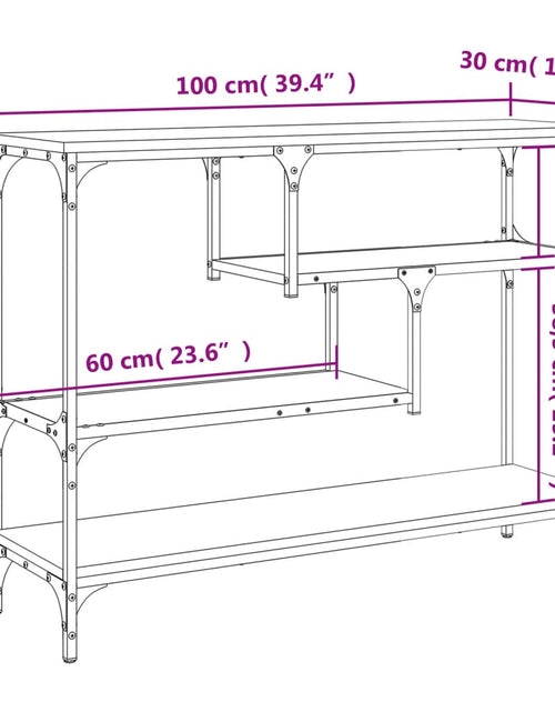Загрузите изображение в средство просмотра галереи, Măsuță consolă, stejar sonoma, 100x30x75 cm, lemn prelucrat
