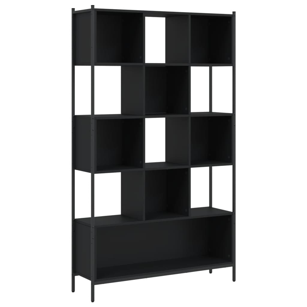 Bibliotecă, negru, 102x28x172 cm, lemn prelucrat