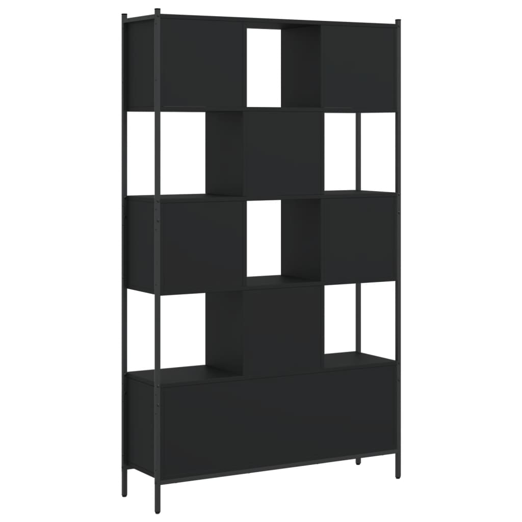 Bibliotecă, negru, 102x28x172 cm, lemn prelucrat